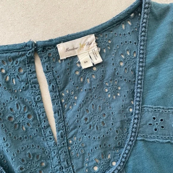 Anthropologie | Meadow Rue Embroidered Peplum Tank - Picture 3 of 5